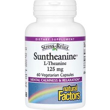 Natural Factors Stress Relax Suntheanine L-Theanine Mental Calmness Relaxation 60 Vegetarian Caps