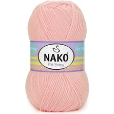 Nako Elit Baby  (5 Adet) 12381 Soft Pembe Renkel Örgü Ipliği