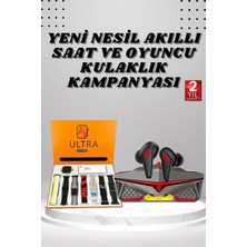 Marsilyan 7 Kordonlu Akıllı Saat ve  Kulaklığı Bluetooth Bağlantılı Android ve Ios Uyumlu