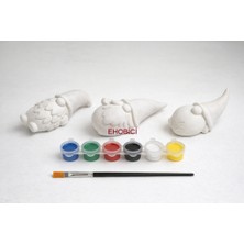 E Hobici Ehobici Taş Boyama Seti Gnome Cüceler 6 Renk Akrilik Boya 5ml + Fırça