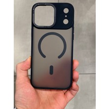 Iphone 17 Pro Max Uyumlu Magsafe Destekli Buzlu Sert Yüzey ve Silikon Kenarlı Telefon Kılıfı