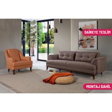 Madera Koltuk Takımı Keten Kahve