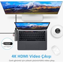 Storemax 7 In 1 Type C Hub  Pro 14 16 M1 M2 M3 M4 ve  Air 13 15 M1 M2 M3 M4 Uyumlu 4K HDMI 100W Pd Thunderbolt 3 USB 3.0 Sd Microsd Gri