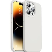 Storemax 14 Pro ile Uyumlu Içi Kadife Dışı Mat Yapıya Sahip Koruma Sağlayan Lansman Silikon Kılıf (Beyaz)