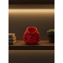 Zenvia Dekoratif Kırmızı Hoodie Kalemlik 10X10 cm ZNV2025