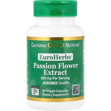 California Gold Nutrition Euroherbs™, Passion Flower Extract, Euromed Quality, 250 Mg, 60 Veggie Capsules/euroherbs™, Çarkıfelek Çiçeği Ekstresi, Euromed Kalitesi, 250 Mg, 60 Vejetaryen Kapsül