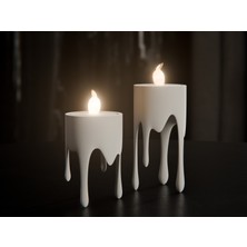 3D Layer Craft 2'li Damlayan Mumluk Set LED Mumlar Dahil