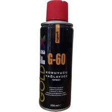 Goldfix G-60 Koruyucu Yağlayıcı Sprey Gıcırtı Nem  Pas Söker Korur Yağlar 200 ml