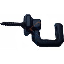 Pazarcan Vidalı Kanca, Askı Büyük - 15X23MM, Siyah - 100 Adet