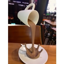 Antilop Modern Akış Illüzyonlu Kahve Fincanı Dekoratif Obje – 3D Baskı Sanatsal Masaüstü Biblo