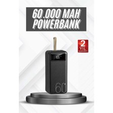 Bi Seyyar Hızlı Şarj 4 Çıkışlı Powerbank 60.000 Mah Taşınabilir Dijital Göstergeli
