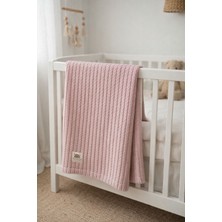 Fulya Tuhafiye Ftbabycollection Örgü Desen Bebek Pike Battaniye ,pamuk Bebek Battaniyesi 100X120CMPUDRAPEMBE