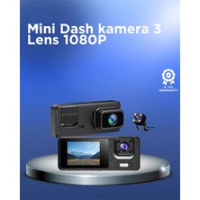 Eco Lounge 1080P 3 Kameralı Araç Dvr – Döngü Kayıt ve Geri Görüş Özellikli