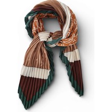 Hedea Toprağın Katmanları Saten Fular Pliseli 70x70 cm