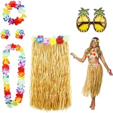 Ayder Timya Hawaii Parti Kostüm Seti - 60 cm Hasır Etek, Çiçekli Aksesuarlar ve Ananas Gözlük TG/TMYA1395 220197