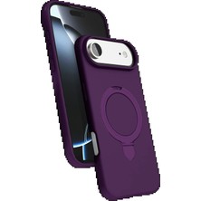Pazarcan Iphone 17 Air Regal Magsafe Standlı Kapak - Derin Mor