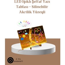 HERŞEYBURDAMODA LED Aydınlatmalı Şeffaf Mesaj Tahtası – 30X20 Cm, Neon Etkili Yazılar Için Tasarlandı