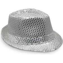 Ayder Timya Disko Star Gümüş Payetli Fötr Şapka Yetişkin Boy TG/Tmya1395 220123