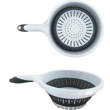 Hepta Collection Katlanabilir Mutfak Süzgeci, Saplı, 30,5 x 14 Cm, Bulaşık Makinesinde Yıkanabilir