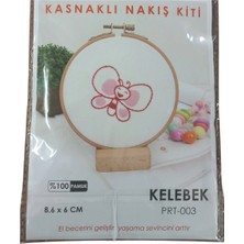 MiraLive Nakış Kitleri Kasnaklı 8.6 x 6 cm Kelebek