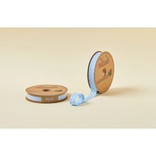 MiraLive Biye Büyük Puanlı Katlı A12 Mavi 2 cm 25 Metre %65 Koton %35 Polyester