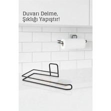 SHC4200 Bfs Yapışkanlı Kağıt Havluluk – Siyah Metal, 25 x 7 cm