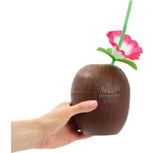 Ayder Timya Hindistan Cevizi Hawaii Luau Aloha Pipetli Içecek Kabı Bardak 10X13 cm 1 Adet TG/TMYA1395 220012