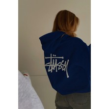 Bellanova 3 Iplik Kalın Kumaş Kapüşonlu Kanguru Cepli Arka Baskı Detaylı Oversize Rahat Günlük Hoodie