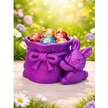 Bereket Kesesi ve Sevimli Tavşan Figürlü Saksı (3d Baskı)