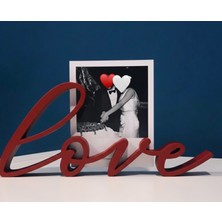 Antilop Love Yazılı Dekoratif Fotoğraf Çerçevesi – Modern Masaüstü Ev Dekoru 3D Baskı