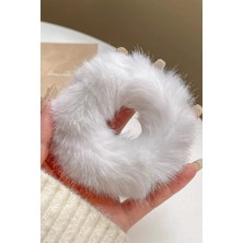 Lynare Peluş Yumuşak Lastik Toka Teddy Kürk Topuz Tokası 1 Adet