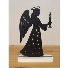 Mum Tutan Melek Silüeti | 3D Baskı Dekoratif Obje