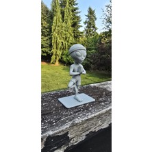 Yoga Pozu Veren Uzaylı Figür (3d Baskı Sanat Eseri)