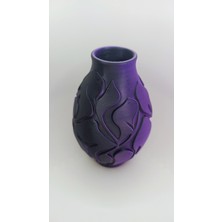 Yaprak Kabartmalı Modern Dekoratif Vazo / Saksı (3d Baskı)