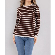 Uzun Kol Çizgili Ince Triko