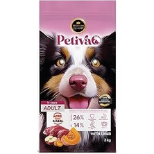 SanalAMCA Store Petiva Yetişkin Köpekler Için Kuzu Etli Kuru Köpek Maması (3 Kg, Kuzu)