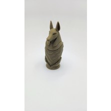 Mısır Tanrısı Anubis Stilinde Dekoratif Büst Figür - 3D Baskı (Pla)