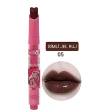 Simli Jel Ruj – Cam Parlak Görünüm | Kalp Uçlu Akışkan Jel Doku - Yeni Seri