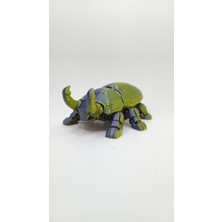 Mekanik Gergedan Böceği Figürü - Siberpunk Masa Dekoru 3D Baskı