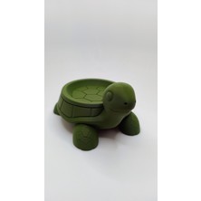 Sevimli Kaplumbağa Figürlü Dekoratif Sunumluk / Saksı (3d Baskı)