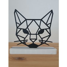 Minimalist Kedi Başı Dekoratif Heykel