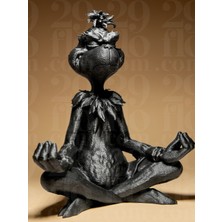 Fantastik Yoga / Meditasyon Figürü - Grinch Tarzı Dekoratif Heykel (Pla)