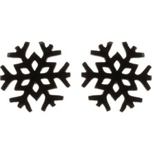 Midnight Shine ❄️✨ Kar Tanesi Figürlü Çivi Küpe | Paslanmaz Çelik | Altın • Gümüş  Kaplama