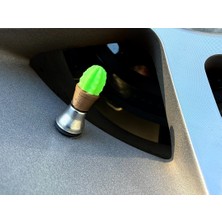 ADA 3D Yeşil Kaktüs Bitki Desenli Eğlenceli Otomobil Lastik Sibop Kapağı 4 Adet