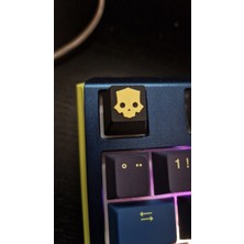 ADA 3D 2 Adet Helldivers 2 Demokrasi Savaşçısı Kuru Kafa Logolu Özel Tasarım Mekanik Klavye Tuşu