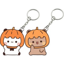 ADA 3D Dudu Bubu Panda Ayıcık Çift Anahtarlık Seti Sevgiliye Özel Hediye Çanta Süsü Charm Sevgililer Günü