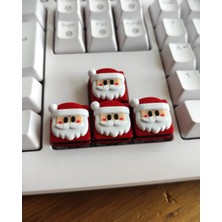 ADA 3D 1 Adet Sevimli Noel Baba Figürlü Yılbaşı Temalı Mekanik Klavye Tuşu Hediye Keycap