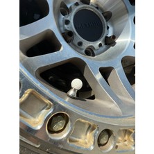 ADA 3D Beyaz Golf Topu Görünümlü Spor Tasarım Araç Jant Sibop Kapağı 4 Adet