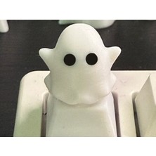 ADA 3D Sevimli Beyaz Hayalet Figürlü Korku Temalı Mekanik Klavye Tuşu Hediye Cadılar Bayramı