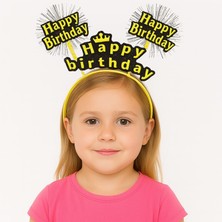 Ayder Timya Doğum Günü Kutlaması Için Sarı Taç – Işıltılı Yazılı Parti Tacı TG/TMYA1395 223712